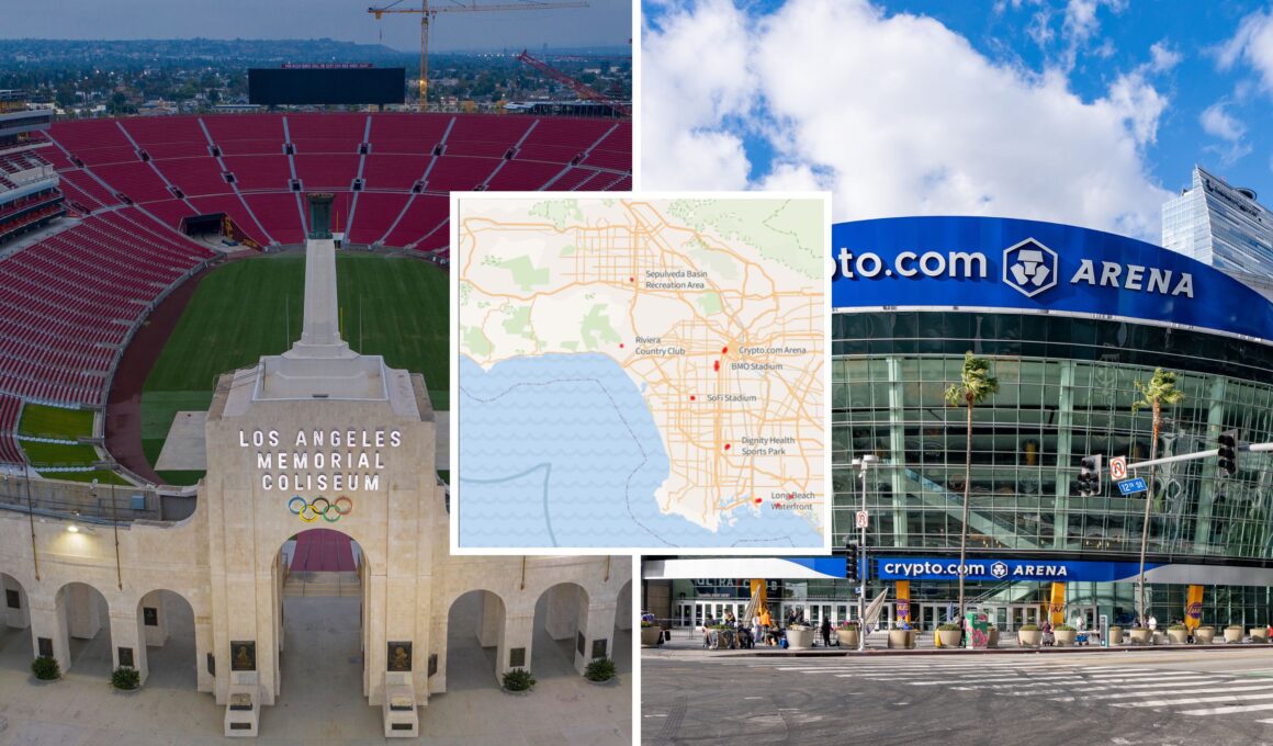 Los Angeles Map Shows 2028 Olympics Venue Locations