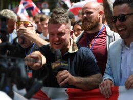 London protests LIVE: Thousands pack Trafalgar Square for Tommy Robinson rally while counter demonstrators prepare to march