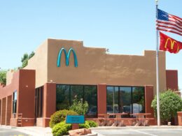 The blue McDonald’s that has ditched the famous golden arches