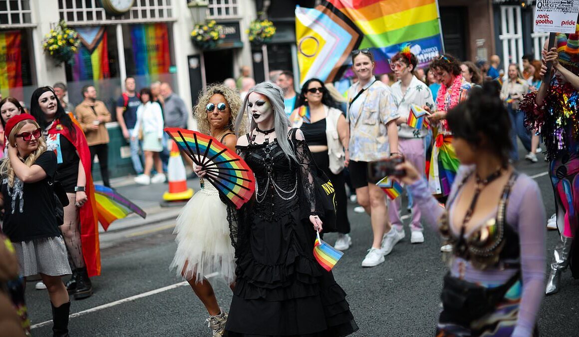 Liverpool Pride sees fabulous outfits aplenty as more than 20,000 flock through city centre in one of the largest Pride events in Europe