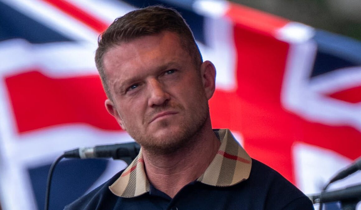 Tommy Robinson ‘could face jail’ over banned film screening at Trafalgar Square rally as protests turn violent and police arrest nine people