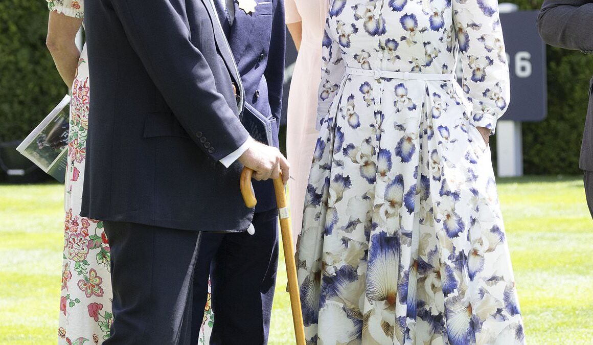 Queen Camilla bumps into her ex at Ascot in a dress called the Montecito!