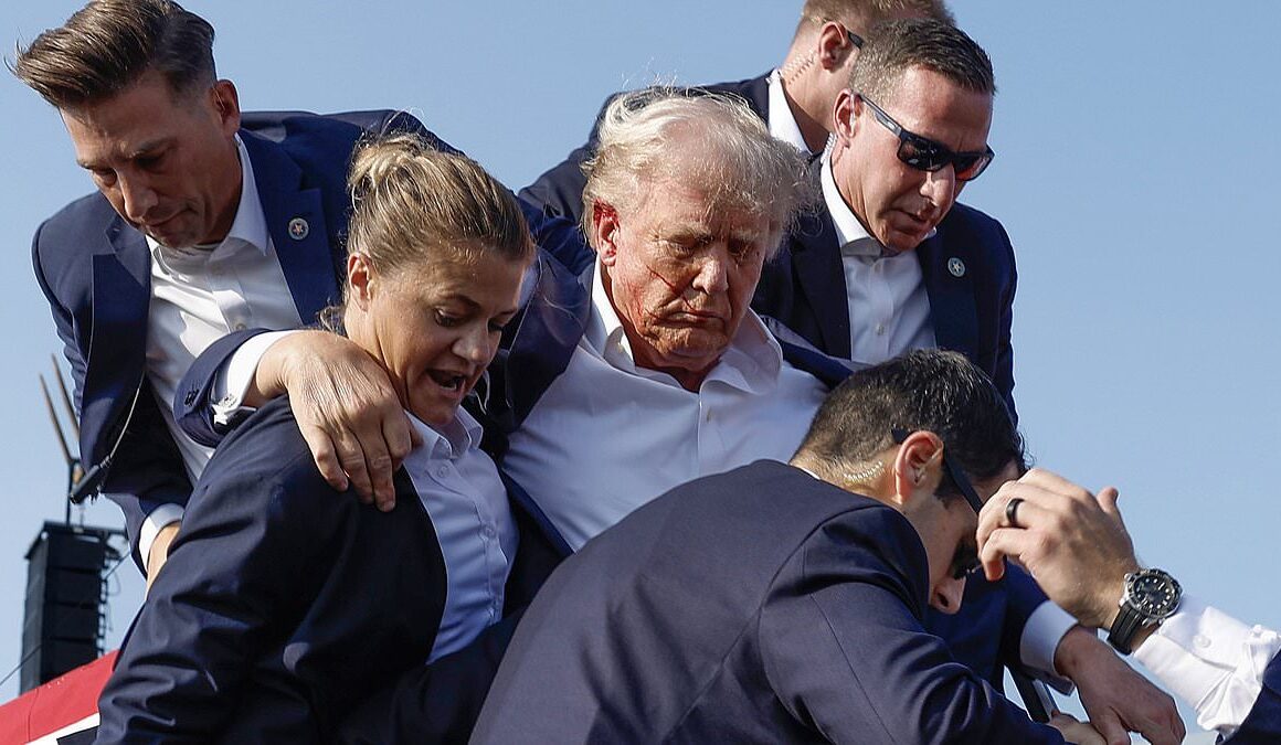 Trump defends ‘brave’ Secret Service agent who ‘shielded’ him during assassination attempt after woman was attacked by online trolls: ‘She wanted to take a bullet’