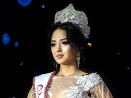 Beauty queen’s fiancé is jailed by her Kyrgyzstan president uncle after his ’embarrassingly ostentatious’ wedding proposal in country hit by mudslides