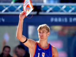 BREAKING NEWSDutch child rapist Steven van de Velde is BOOED as he kicks off first Olympics beach volleyball match – after furious backlash over sex offender’s inclusion