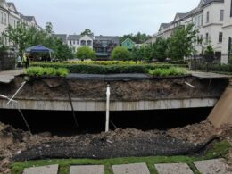 Million-dollar homes evacuated after huge sink hole opens up in luxury gated community in Houston