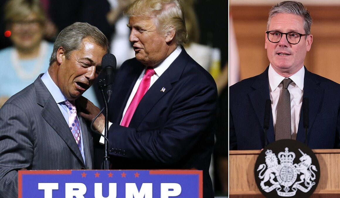 Keir Starmer should use Nigel Farage to get closer to Trump… Should he win the election in November, voters say