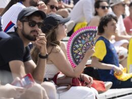 34C heat and glorious sunshine beats down on the Olympic Games after 48-hour deluge that axed events and drenched opening ceremony