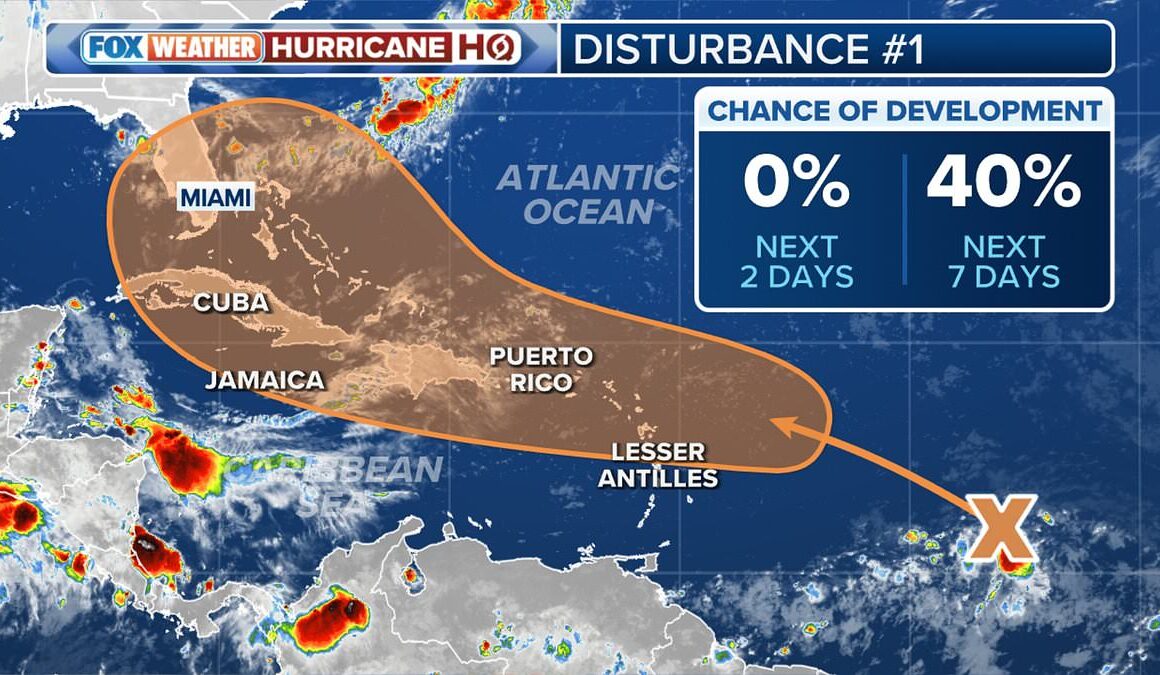 Hurricane fears as huge tropical disturbance looms off the coast of America – here’s where it could hit