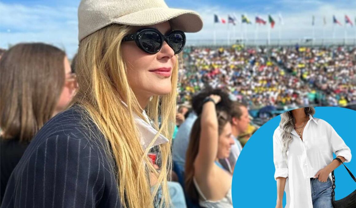 Nicole Kidman Kept Things Classic at the Olympics with Blue Jeans and a Button-Up — Staples Meghan Markle Also Wears