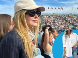 Nicole Kidman Kept Things Classic at the Olympics with Blue Jeans and a Button-Up — Staples Meghan Markle Also Wears