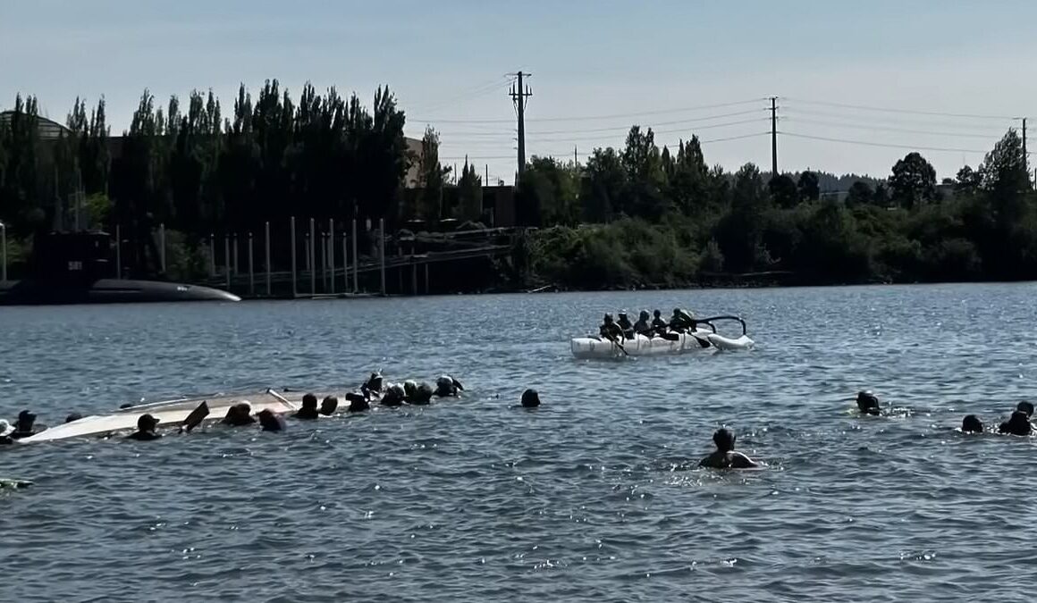 Fury as illegal motorboats cause huge wakes that capsize dragon boats with special needs paddlers on board