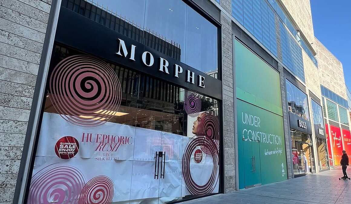 Popular make-up brand Morphe suddenly closes all its stores across the UK and makes dozens of staff redundant ‘without notice’