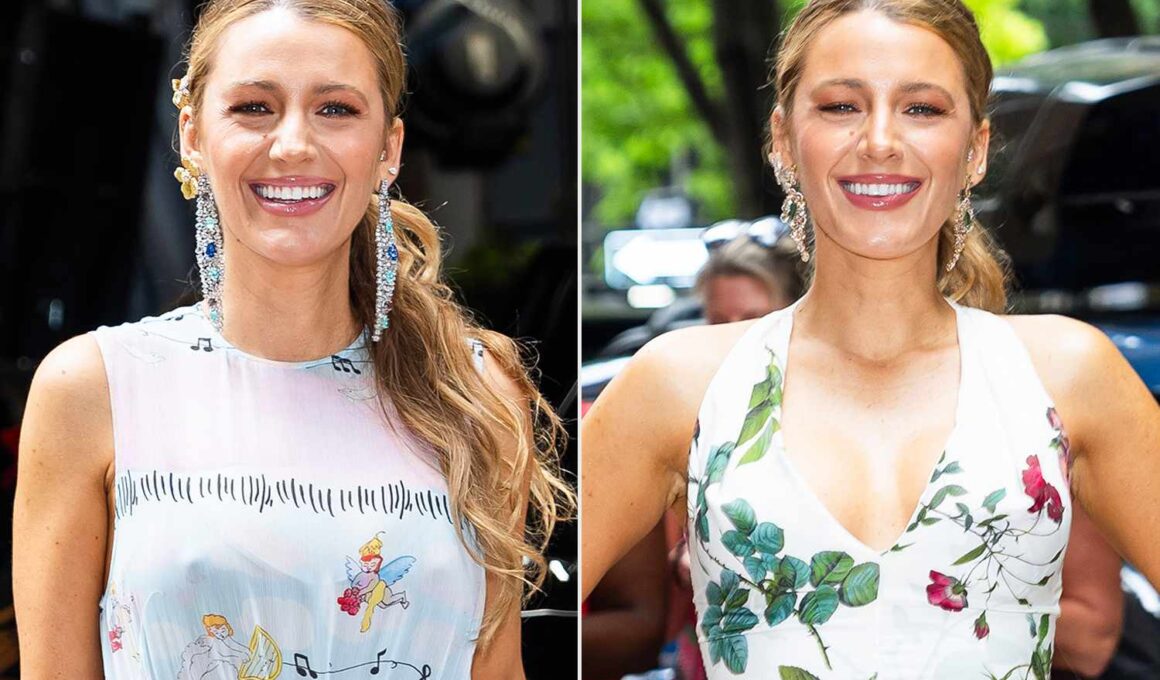 Blake Lively Gives a Masterclass in Theme Dressing with Two Flower-Inspired Looks in One Day