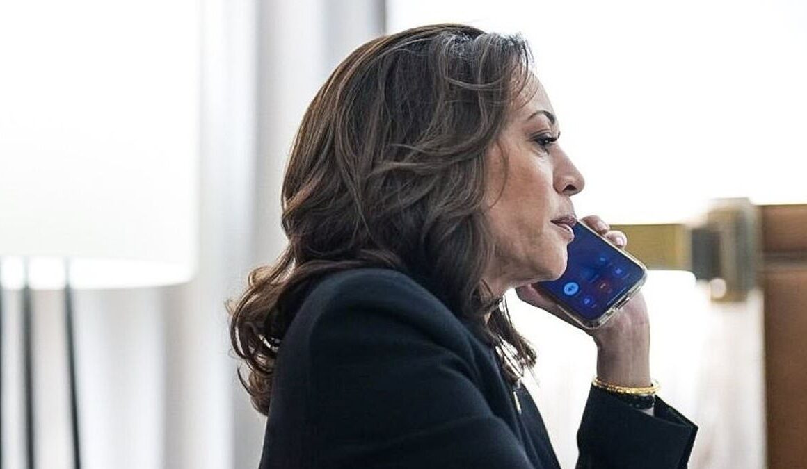 Kamala is branded a faker over this photo of her chatting to Alexey Navalny’s widow on phone. Can you see why?