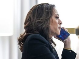 Kamala is branded a faker over this photo of her chatting to Alexey Navalny’s widow on phone. Can you see why?