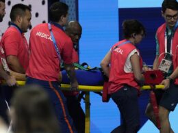 BREAKING NEWSSlovakian swimmer Tamara Potocká, 21, collapses and is taken away on a stretcher in front of horrified spectators and her Brit rival after finishing seventh in Olympic 200m individual medley heat