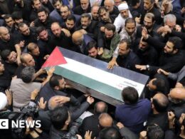 Mourners gather as Hamas leader Haniyeh is buried in Qatar