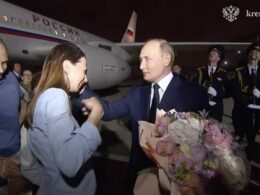 Moment Putin welcomes two children of Kremlin spies to Moscow – hours after the Spanish-speaking siblings, 8 and 11, ‘found out their “Argentine” parents were actually Russians’