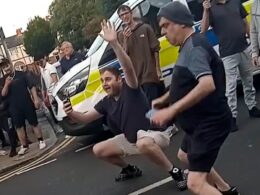 Rioters bitten by police dog admit violent disorder at Hartlepool protests as it emerges they are bosses of a Disney-themed company