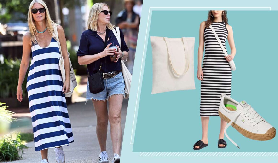 Gwyneth Paltrow’s Flattering Dress Just Sold Me on the Striped Style Meghan Markle and Katie Holmes Wear, Too