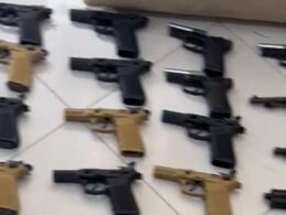 Terrifying arsenal of firearms destined for Albanian gangs waging turf wars in Britain are seized in dramatic police operation – with haul including Glock pistol and Kalashnikov assault rifle