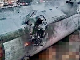 Vladimir Putin’s prized £275million submarine is obliterated by Ukraine during a devastating missile strike on naval base in Russian-occupied Crimea