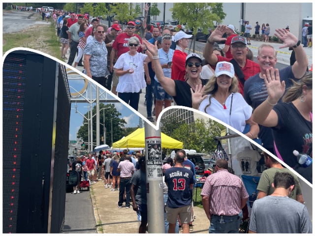 Watch: Thousands Brave Heat in Atlanta Ahead of Trump Rally