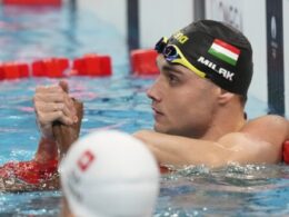 Hungary’s Kristóf Milák wins 100 butterfly. Katie Ledecky swims for history in the 800 free