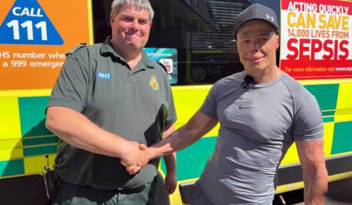 Man whose arms and face melted after he touched 11,000-volt live cable while ‘trying to steal scrap metal’ thanks the paramedics who helped save his life