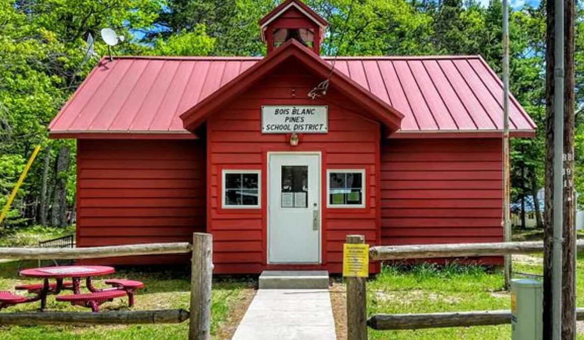 Peaceful Michigan island is desperate for teacher to come and work at its school which only has four pupils – but there are some big catches