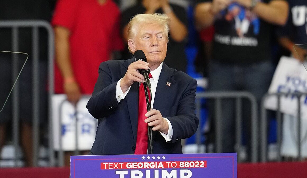 Trump heaps more astonishing insults on Kamala at Atlanta rally – and suggests Biden pronounced her name ‘Hamala’