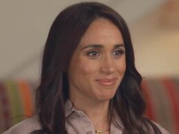 Meghan Markle’s touching gesture to Prince Harry as she speaks out about her suicidal thoughts in new CBS Sunday Morning interview about cyber abuse