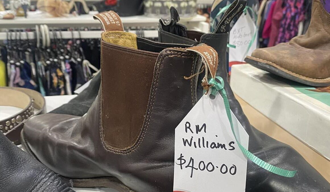 Single photo of boots for sale at opshop sparks major debate: ‘That’s disgusting’