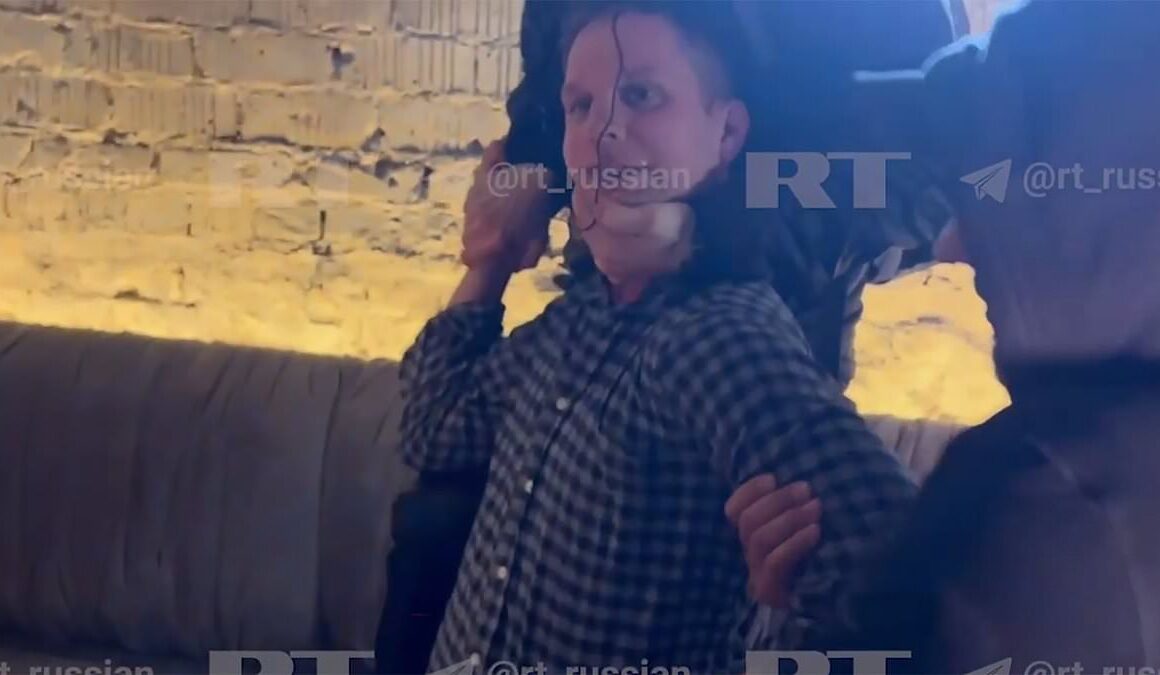 Brutal moment Russia’s fearsome FSB thugs arrest WSJ journalist Evan Gershkovich grabbing him in a head lock and standing on his back is revealed days after he was finally freed in prisoner swap