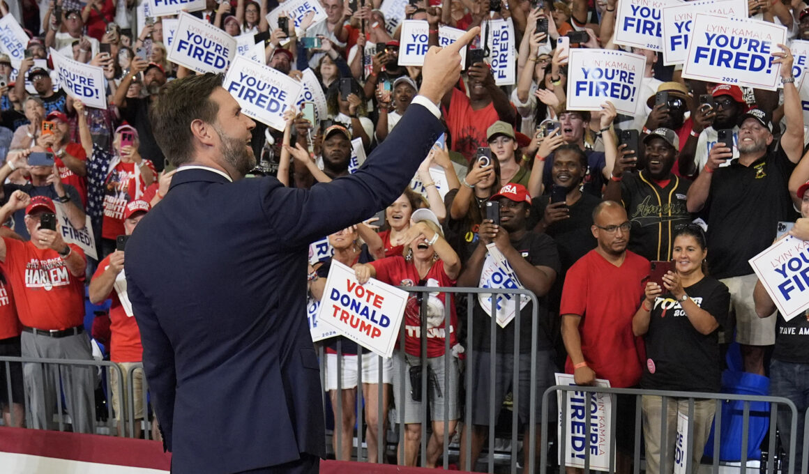 Atlanta Crowd Holds ‘You’re Fired’ Signs As JD Vance Speaks