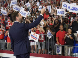 Atlanta Crowd Holds ‘You’re Fired’ Signs As JD Vance Speaks