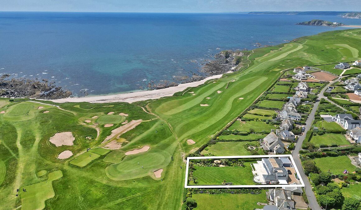 An above par home! Luxury beachside five-bed overlooking the 18th hole of a golf course hits the market for £4.75m