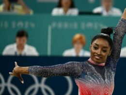 Biles caps glittering campaign with floor exercise silver after beam fall