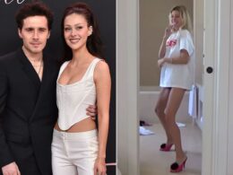 Brooklyn Beckham Shares Silly Video of Wife Nicola Brushing Her Teeth in Underwear and Heels — Watch!