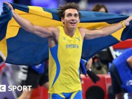 Duplantis breaks pole vault world record on way to gold