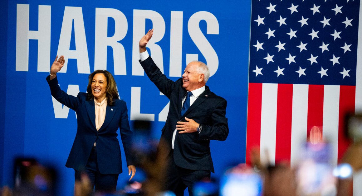 ‘We are the underdogs’: Harris introduces running mate Walz as a coach, veteran and protector of reproductive rights