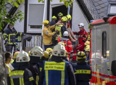 Two dead and several trapped after hotel collapses in Germany