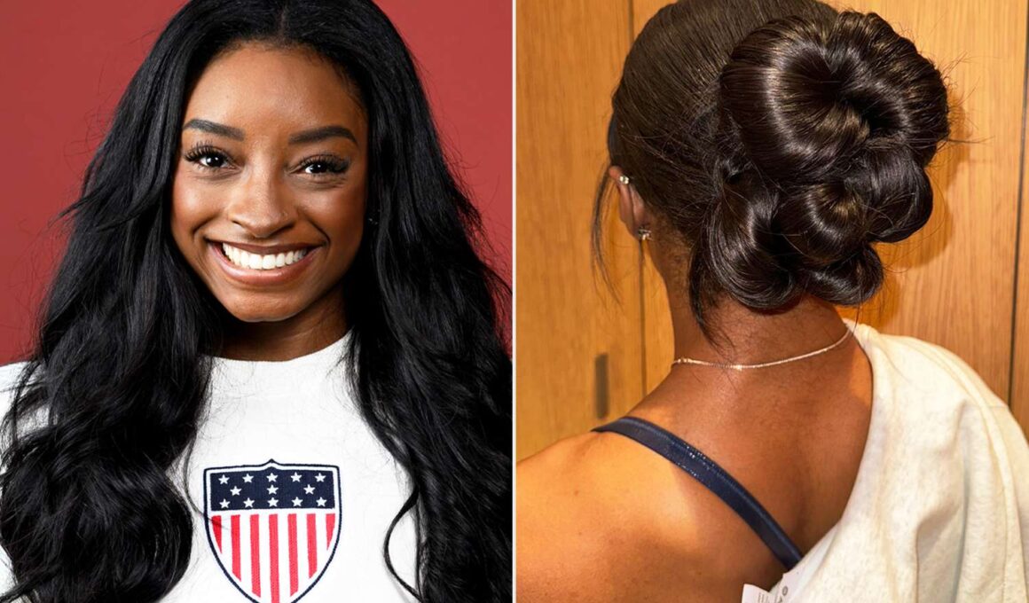 Simone Biles Shows Off Chic Updo Hairstyle Before Heading to Hermès for a Post-Olympics Birkin Shopping Trip