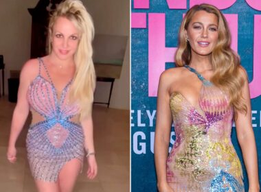 Britney Spears Debuts ‘Updated’ Version of Her 2002 Versace Gown Worn by Blake Lively: ‘I Like It Way Better’