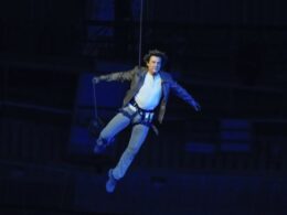 Tom Cruise performs crazy stunt jump from stadium roof during Olympics closing ceremony