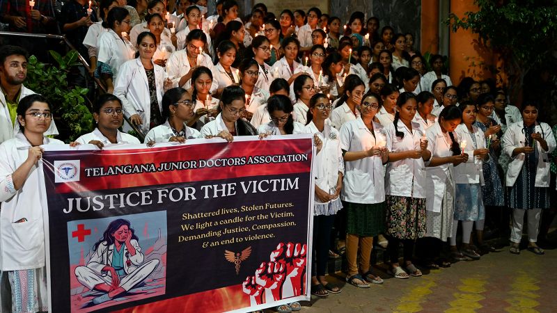 Doctors strike across India to protest rape and murder of trainee medic