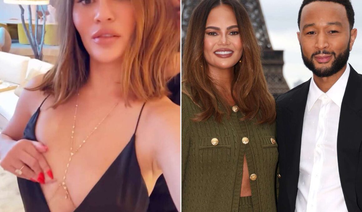 Chrissy Teigen Reveals Surgical Scars in Plunging Dress on ‘Rare’ Date Night with John Legend