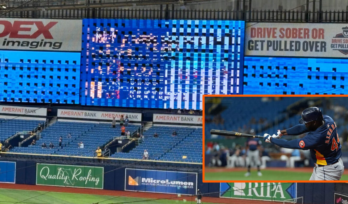 ‘I’m not paying that bill’: Yordan jokes following scoreboard-breaking BP homer’I’m not paying that bill’: Yordan jokes following scoreboard-breaking BP homer