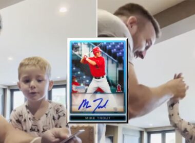 ‘We just pulled a monster!’ Trout & son get massive surprise, find own rookie card’We just pulled a monster!’ Trout & son get massive surprise, find own rookie card